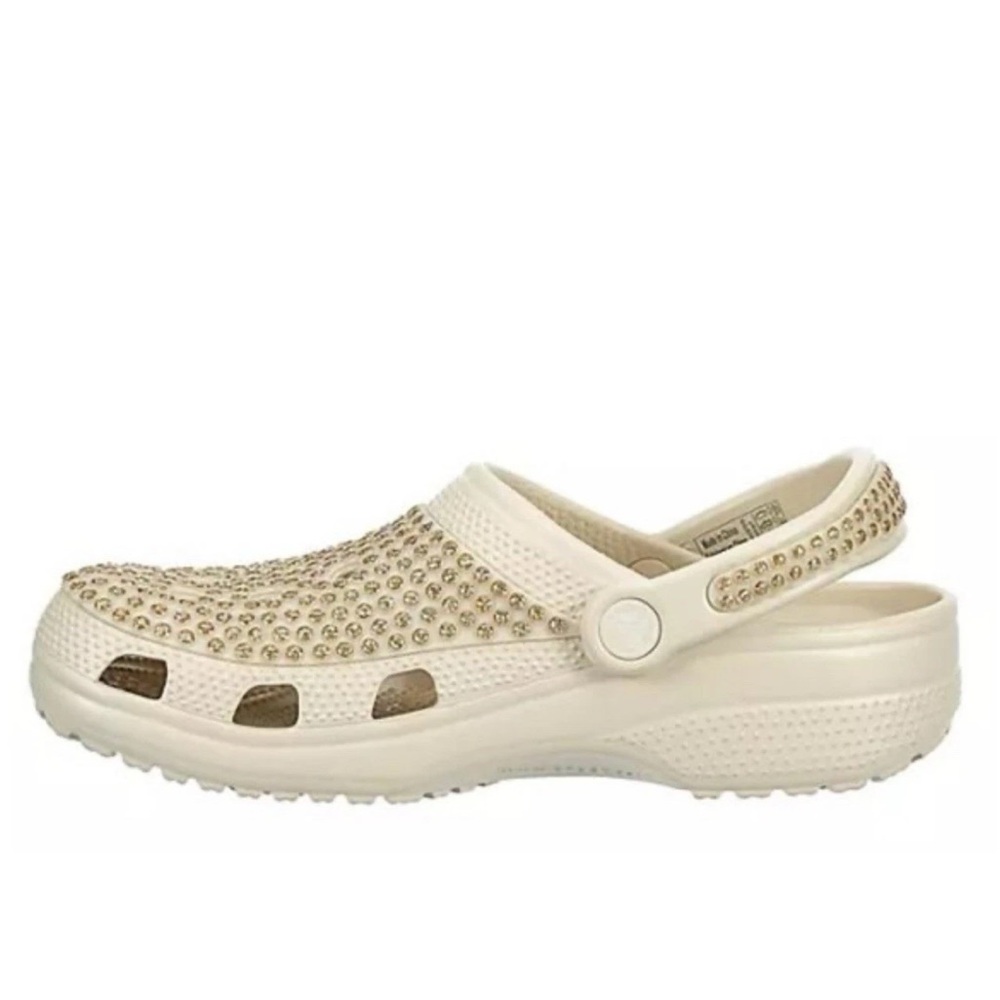 Crocs Classic  Multi Gems Clog Slip-on Comfort Clogs Beige And Gold Men’s